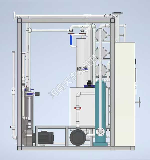 成套撬裝超濾、反滲透設備左視圖